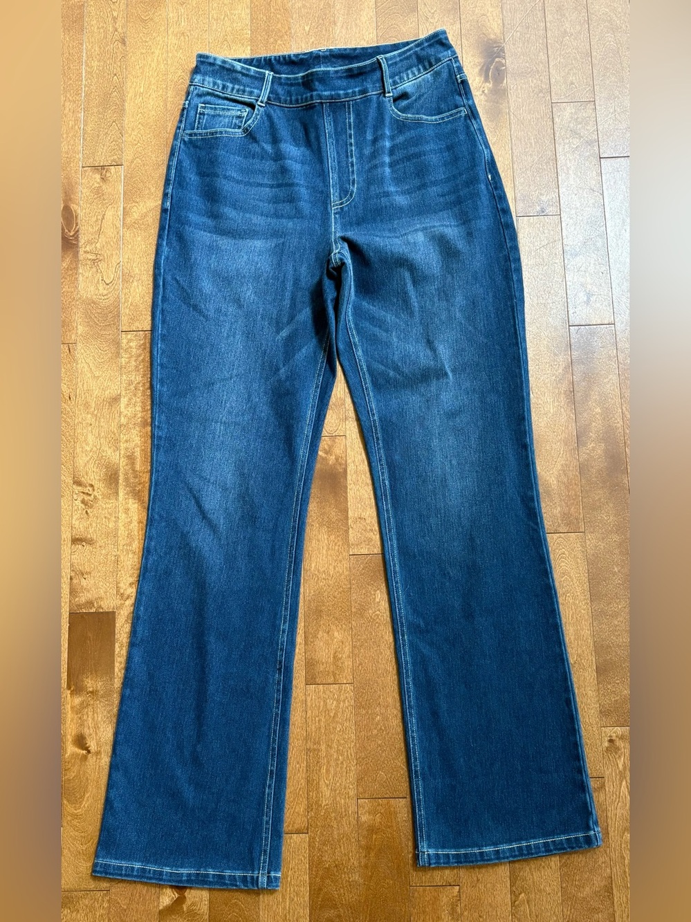 Halara Mid Rise Flare Denim Pants Medium Wash Regular Fit